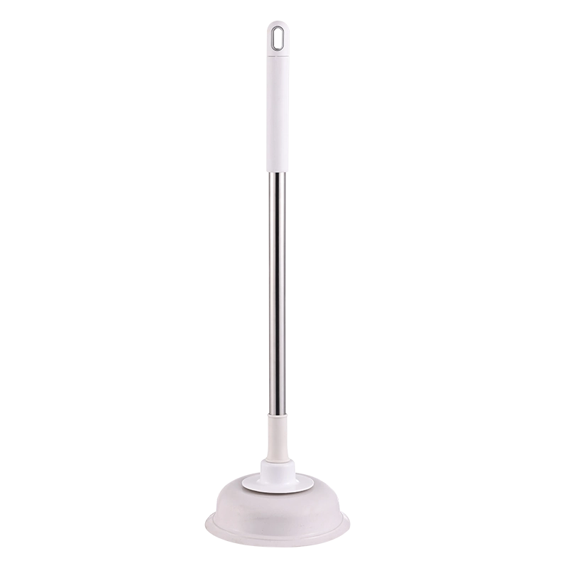 heavy duty toilet plunger with stainless steel handle for bathroom use